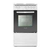 Montpellier MSE46W//GR 50cm 4 Zone Solid Plate Single Oven Electric Cooker