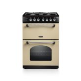 Rangemaster Classic 60cm 4 Ring Gas Hob Double Oven Dual Fuel Mini Range Cooker