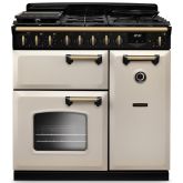 Rangemaster Classic Deluxe 90cm Gas Hob Double Oven Dual Fuel Range Cooker