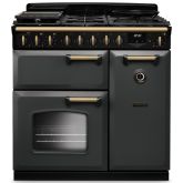 Rangemaster Classic Deluxe 90cm Gas Hob Double Oven Dual Fuel Range Cooker