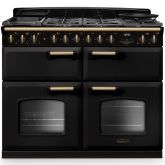 Rangemaster Classic Deluxe 110cm Gas Hob Triple Oven Dual Fuel Range Cooker