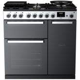 Rangemaster Edge Deluxe 90cm 5 Burner Gas Hob Double Oven Dual Fuel Range Cooker