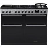 Rangemaster Edge Deluxe 110cm 7 Burner Gas Hob Double Oven Dual Fuel Range Cooker