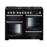 Rangemaster Encore Deluxe 110cm 7 Ring Mixed Hob Two Oven Dual Fuel Range Cooker