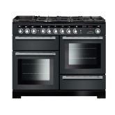 Rangemaster Encore Deluxe 110cm 7 Ring Mixed Hob Two Oven Dual Fuel Range Cooker