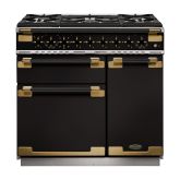 Rangemaster Elise Luxe 90cm 5 Burner Gas Hob Double Oven Dual Fuel Range Cooker