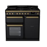 Rangemaster Estel Deluxe 100cm 5 Ring Gas Hob Double Oven Dual Fuel Range Cooker