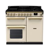 Rangemaster Estel Deluxe 100cm 5 Ring Gas Hob Double Oven Dual Fuel Range Cooker