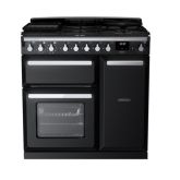 Rangemaster Estel Deluxe 90cm 5 Ring Gas Hob Double Oven Dual Fuel Range Cooker