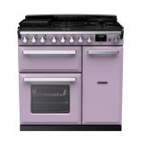 Rangemaster Estel Deluxe 90cm 5 Ring Gas Hob Double Oven Dual Fuel Range Cooker