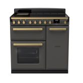 Rangemaster Estel Deluxe 90cm 5 Zone Induction Double Oven Electric Range Cooker