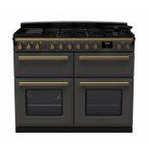 Rangemaster Estel Deluxe 110cm 7 Ring Gas Hob Triple Oven Dual Fuel Range Cooker