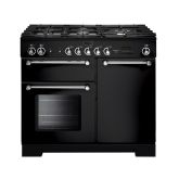 Rangemaster Kitchener 100cm 5 Burner Gas Hob Double Oven Dual Fuel Range Cooker