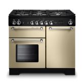 Rangemaster Kitchener 100cm 5 Burner Gas Hob Double Oven Dual Fuel Range Cooker