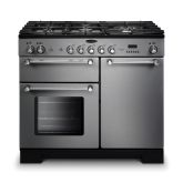 Rangemaster Kitchener 100cm 5 Burner Gas Hob Double Oven Dual Fuel Range Cooker