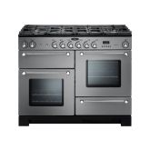 Rangemaster Kitchener 110cm 6 Burner Gas Hob Double Oven Dual Fuel Range Cooker