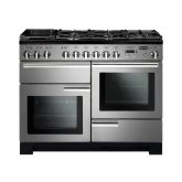 Rangemaster Professional Deluxe 110cm 7 Burner Hob 2 Oven Dual Fuel Range Cooker