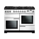 Rangemaster Professional Deluxe 110cm 7 Burner Hob 2 Oven Dual Fuel Range Cooker