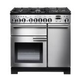 Rangemaster Professional Deluxe 90cm Gas Hob Double Oven Dual Fuel Range Cooker