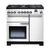 Rangemaster Professional Deluxe 90cm Gas Hob Double Oven Dual Fuel Range Cooker