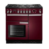 Rangemaster Professional+ 90cm 5 Ring Gas Hob Double Oven Dual Fuel Range Cooker