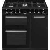 Smeg Concert 90cm 5 Burner Double Oven + Grill Dual Fuel Range Cooker