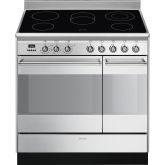 Smeg Concert 90cm 5 Zone Ceramic Double Oven all Electric Range Cooker