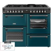 Stoves Richmond Deluxe 110cm 7 Burner Gas Hob Quad Oven Dual Fuel Range Cooker