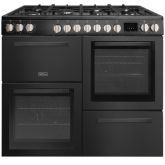 Tesla 100cm 7 Burner Gas Hob Double Oven Dual Fuel Range Cooker