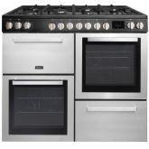 Tesla 100cm 7 Burner Gas Hob Double Oven Dual Fuel Range Cooker