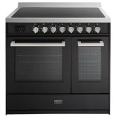 Tesla 90cm 5 Zone Ceramic Hob Double Oven All Electric Range Cooker