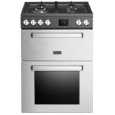 Tesla 60cm 4 Burner Gas Hob Double Electric Oven Dual Fuel Mini Range Cooker