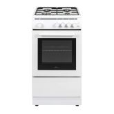 Willow WGS50CW/M 50cm 4 Burner Gas Hob Single Oven All Gas Cooker