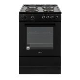 Willow WSE60BK/M 60cm 4 Zone Solid Plate Hob Single Oven Electric Cooker