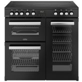 Belling Cookcentre 90cm 5 Zone Ceramic Hob Double Oven Electric Range Cooker