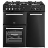 Belling Farmhouse 90cm 5 Burner Gas Hob Double Oven Dual Fuel Range Cooker