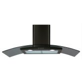 CDA ECP102BL 100cm 3 Speed Black Curved Glass Cooker Hood