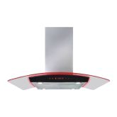 Cda EKPK90SS 90cm Curved Glass Island Extractor with Edge Lighting