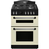 Creda 60cm 4 Burner Double Oven Dual Fuel Mini Range Cooker