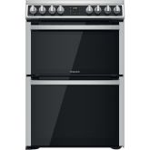 Hotpoint HDM67V8D2CX/UK/M 60cm 4 Zone Ceramic Hob Double Oven Electric Cooker