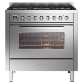 ILVE Torino 90cm 6 Burner Gas Hob Single Oven Dual Fuel Range Cooker