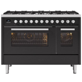 ILVE Torino 120cm 8 Burner Gas Hob Double Oven Dual Fuel Range Cooker