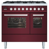 ILVE Torino 90cm 6 Burner Gas Hob Double Oven Dual Fuel Range Cooker