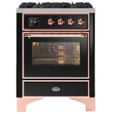 ILVE Majestic Milano 70cm 4 Burner Gas Hob Single Oven Dual Fuel Range Cooker