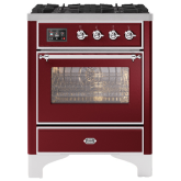 ILVE Majestic Milano 70cm 4 Burner Gas Hob Single Oven Dual Fuel Range Cooker