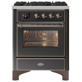 ILVE Majestic Milano 70cm 4 Burner Gas Hob Single Oven Dual Fuel Range Cooker
