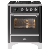 ILVE Majestic Milano 70cm 4 Burner Gas Hob Single Oven Dual Fuel Range Cooker