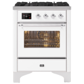ILVE Majestic Milano 70cm 4 Burner Gas Hob Single Oven Dual Fuel Range Cooker