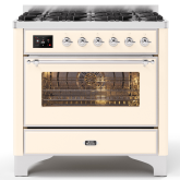 ILVE Majestic Milano 90cm 6 Burner Gas Hob Single Oven Dual Fuel Range Cooker
