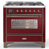 ILVE Majestic Milano 90cm 6 Burner Gas Hob Single Oven Dual Fuel Range Cooker